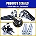 AICARS Universal Motorcycle Foot Pegs: Bike Footpegs Folding Pedal Fit for Mini Bike ATV UTV Go Karts，Fashion Black