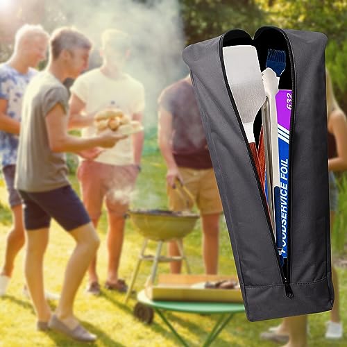 Bolsa resistente para utensilios de parrilla gris miniatura 6