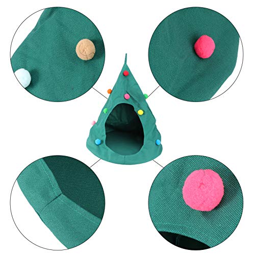 Valicclud — Cama de caverna de árvore de Natal para gatos e gatos