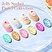 AZUREBEAUTY 6 Colors Jelly Pastel Rainbow Dip Powder Nail Kit, Spring/Summer Neon Colors, French Nail Art Manicure DIY, No UV Lamp Required