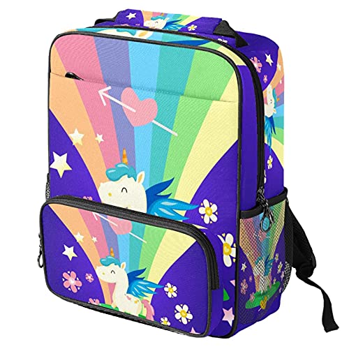 Sac à dos décontracté licorne et arc-en-ciel pour exprimer votre créativité