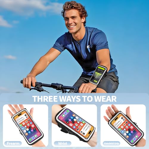 Accesorios para correr con soporte de muñeca para teléfono y brazalete impermeable ajustable 2