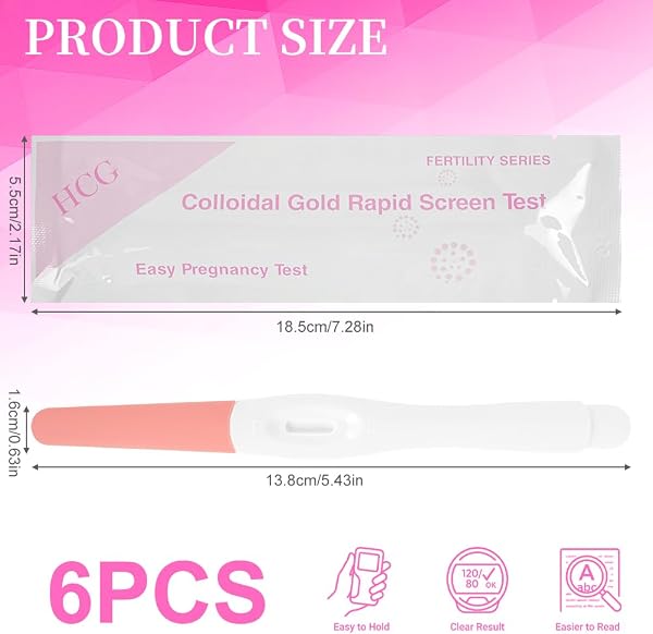 AYBUY Test, 6PCS Emballés Individuellement Wrapped HCG Test, Détection Rapide - 2