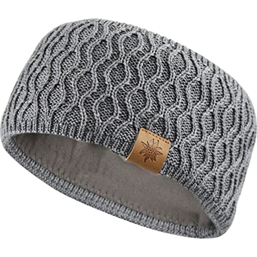 Bavarian Caps Damen Klassik Stirnband, hellgrau, ONE SIZE