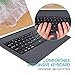 (2017 New Arrival)Rii BT11 Ultra-slim Wireless Bluetooth Keyboard With Built-in Multi-touchpad Function And Rechargeable Battery For Androids And Windows,Black Color