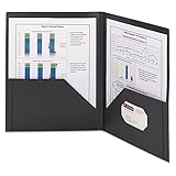 Smead Frame View Poly Two-Pocket Folder, Holds up to 100 Sheets, Letter Size, Black, 5 per Pack (87705)