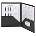 Smead Frame View Poly Two-Pocket Folder, Holds up to 100 Sheets, Letter Size, Black, 5 per Pack (87705)