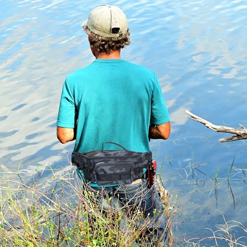 Chardime Pochete de pesca masculina - pochete de pesca leve e pochete de pesca, Verde 2, A