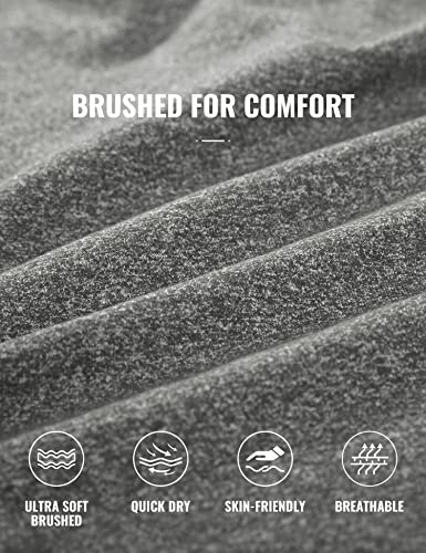 Crz Yoga Men'S Brushed Comfy Zip Up Hoodie Lightweight Athletic Running Jackets Workout Long Sleeve Sweatshirts Grey Heather Medium thumb #4