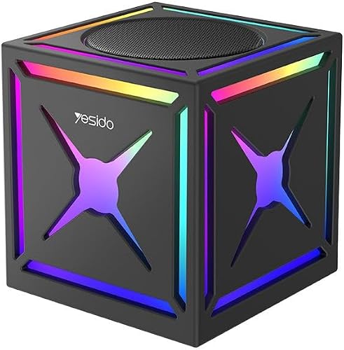 Yesido YSW34 5W TWS Bluetooth Speaker with RGB Lighting, Multicolor