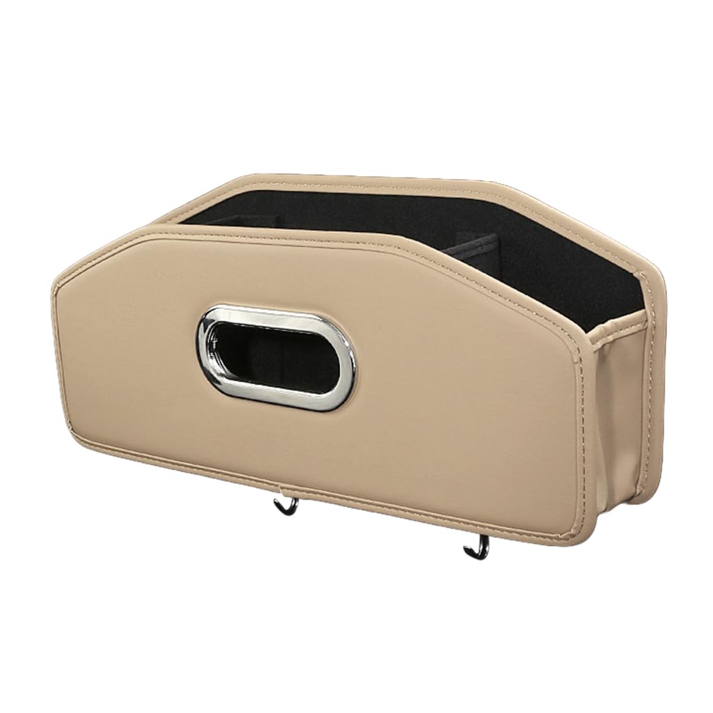 Organizador de asiento trasero de coche con soporte para tazas y caja de pañuel