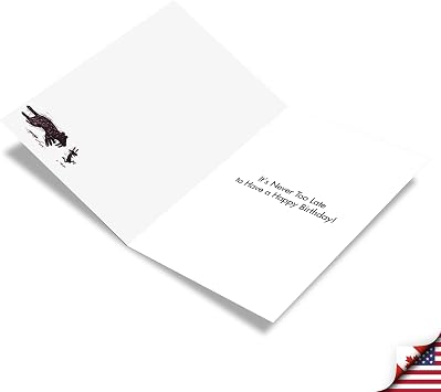NobleWorks - 1 Humor Birthday Card with Envelope - Funny Cartoons for Birthday Greetings, Celebration Notecard - Caveman Drawing C6364BDG
