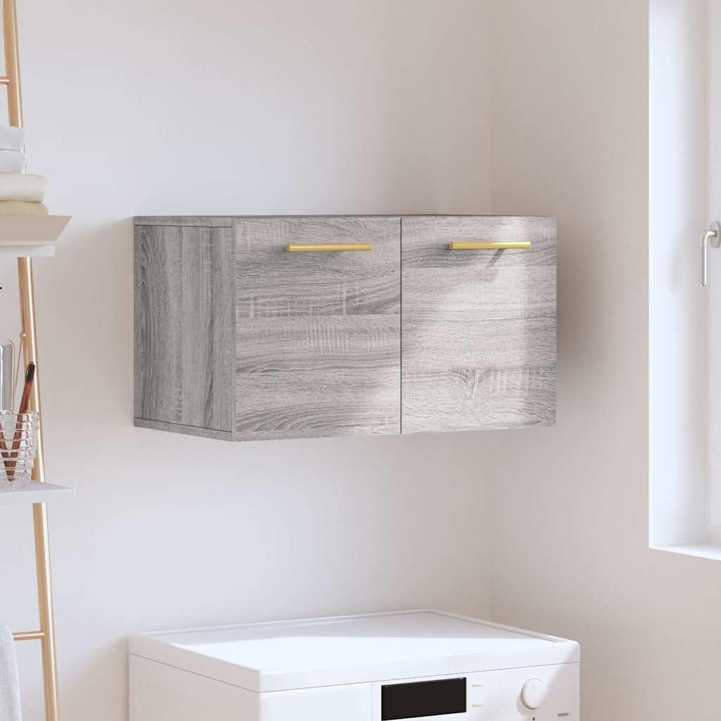 Meuble suspendu gris Sonoma pour créer un coin bureau épuré et moderne à la maison