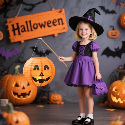 DIELIANHUA Laternenstab Kinder, 4 Stück Laternenstab und 4 Mini LED Lichter, Laternenstab Holz, Laternenstab Holz mit LED, für St Martin Kinderpartys, Weihnachten, Halloween