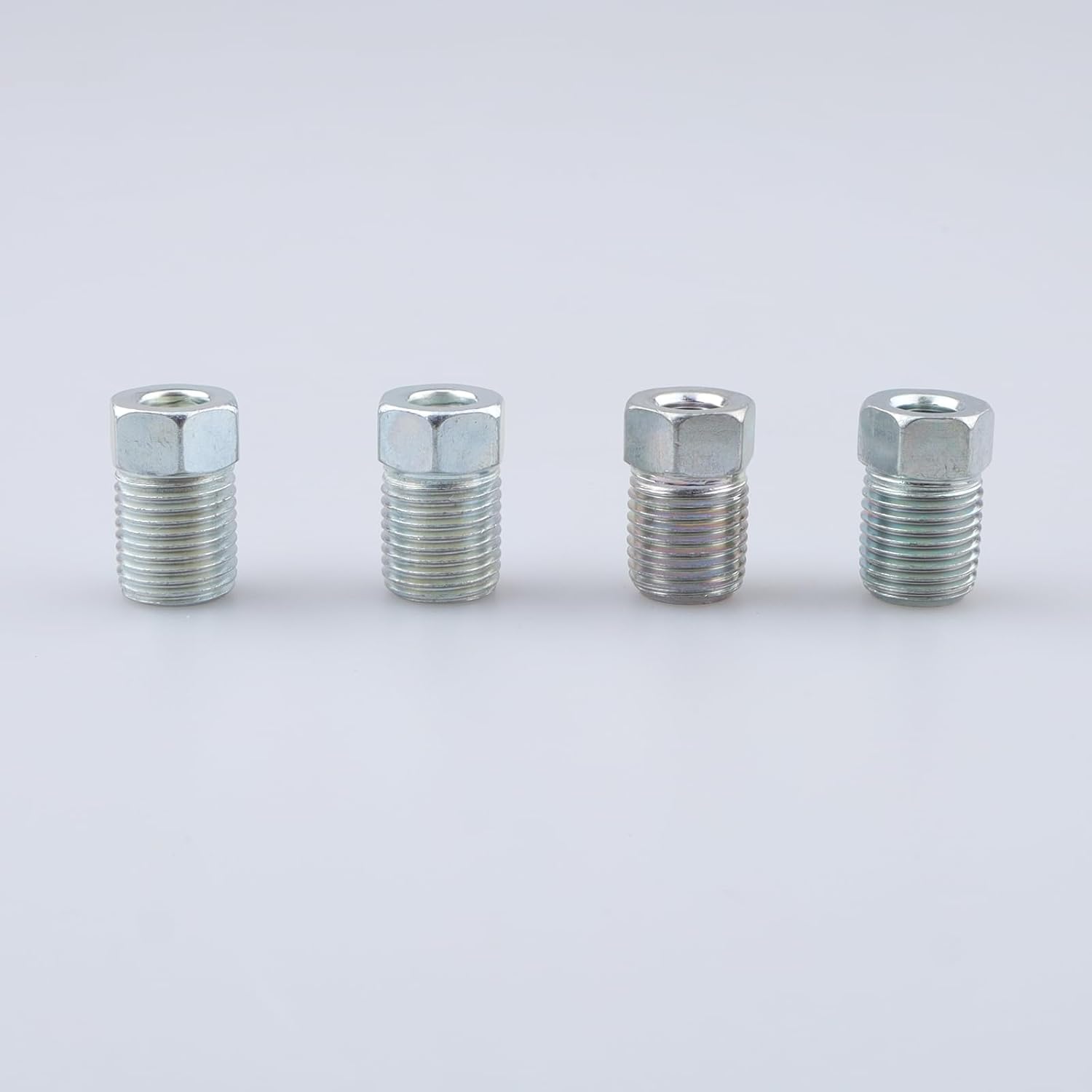 AC PERFORMANCE M10x1.0 Inverted Flare Tube Nuts for 3/16" Brake Line Tubing, Full Length 16mm, Zinc Steel, Pack of 4
