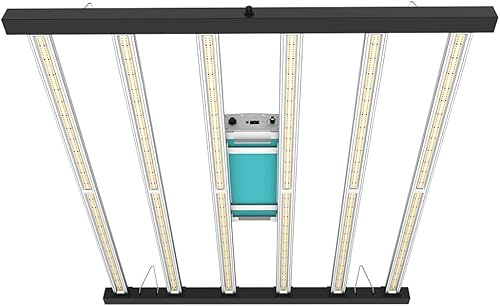 Alpha 6 LED Barra de luz de cultivo – Luces de 650 W para plantas de interior – Lámpara de cultivo de invernadero comercial de espectro completo –