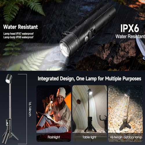 AsFrost Flashlight Camping Lights 2in-1, 180Flip Dual Lamp 8-Mode LED Bright Weird Cool - image 2