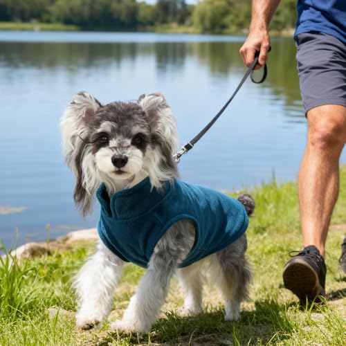 Image of 2Pack Fleece Dog Sweater Vest with Leash Ring Pullover Dog Clothes Sweaters for Small to Large Dogs with Reflective Strip Puppy Clothes Sweater Soft Lightweight Jacket for Fall /Spring /Winter