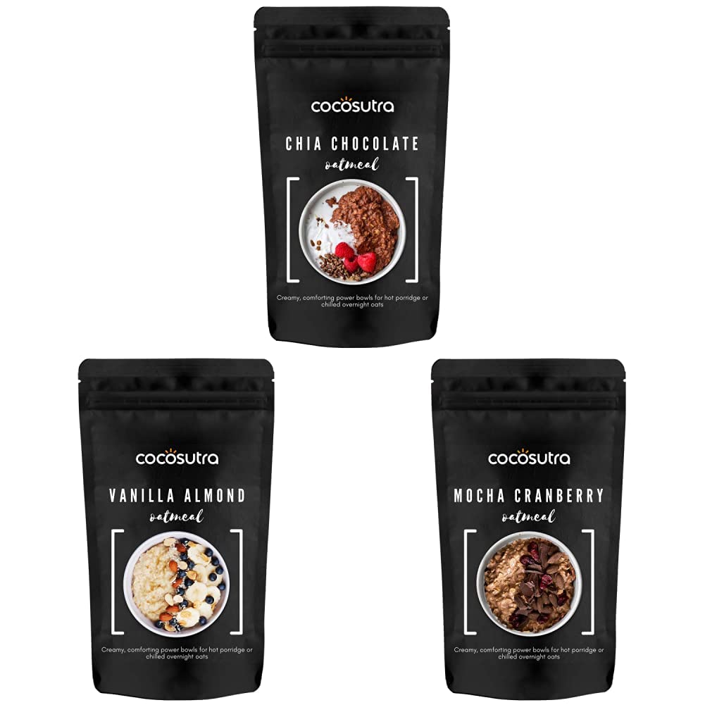 COCOSUTRA Oatmeal Gut Health Hamper | 100% Natural & Vegan | 3 in 1 Protein Rich - No Sugar added, Gluten free, Made with Rolled Oats - (3 x 300 g) 900 g (B0BQ1RMH1Y) Amazon Price History, Amazon Price Tracker