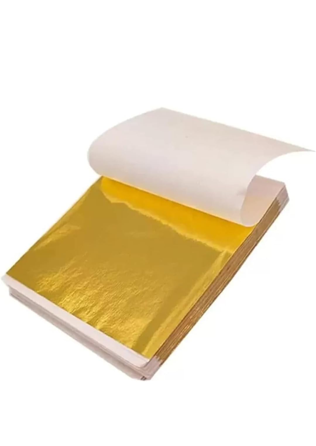 FGLC Gold Leaf for Gilding Funiture Lines Wall Handicrafts Gilding Decoration Shiny Crafts 8x8.cm 100 Sheets