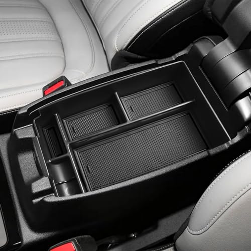 HGWEI Center Console Organizer Compatible with Ford Escape 2020-2025/Bronco Sport 2021-2025 Accessories, Insert Armrest Box Secondary Storage Tray Black ABS Materials (Not for U725 2-Door)