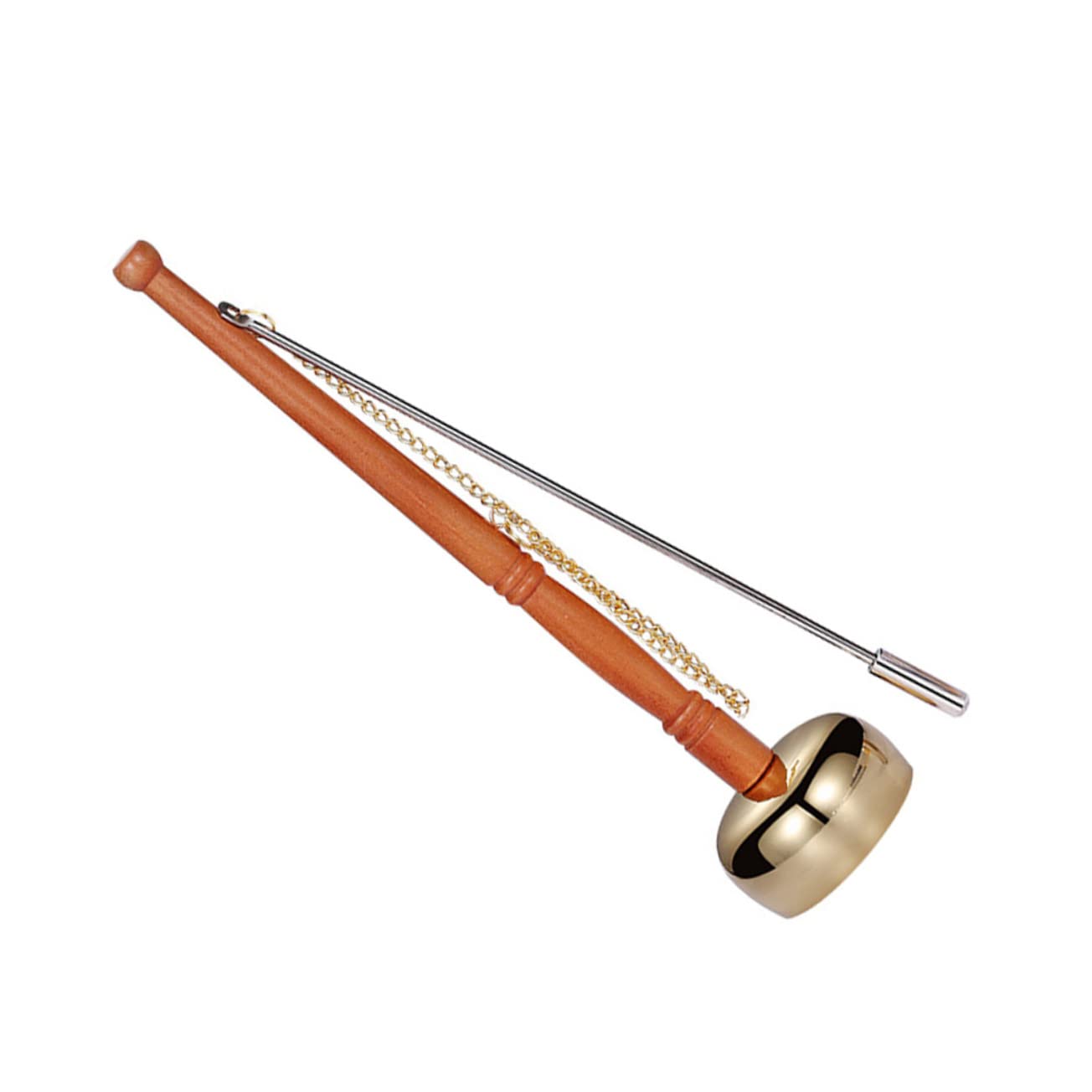 BESTonZON Portable Copper Yin Bell Traditional Meditation Instrument for Temple Use Handle Percussion Tool for Mindfulness and Relaxation