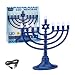 Rite Lite LTD Led Menorah Battery Operated Tinted Blue Bulbs
