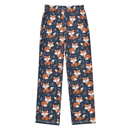 ALAZA Ice Hockey Player Green Star Pajama Pants Long Sleep Pant Pajama Bottoms Elastic Waist with Pockets