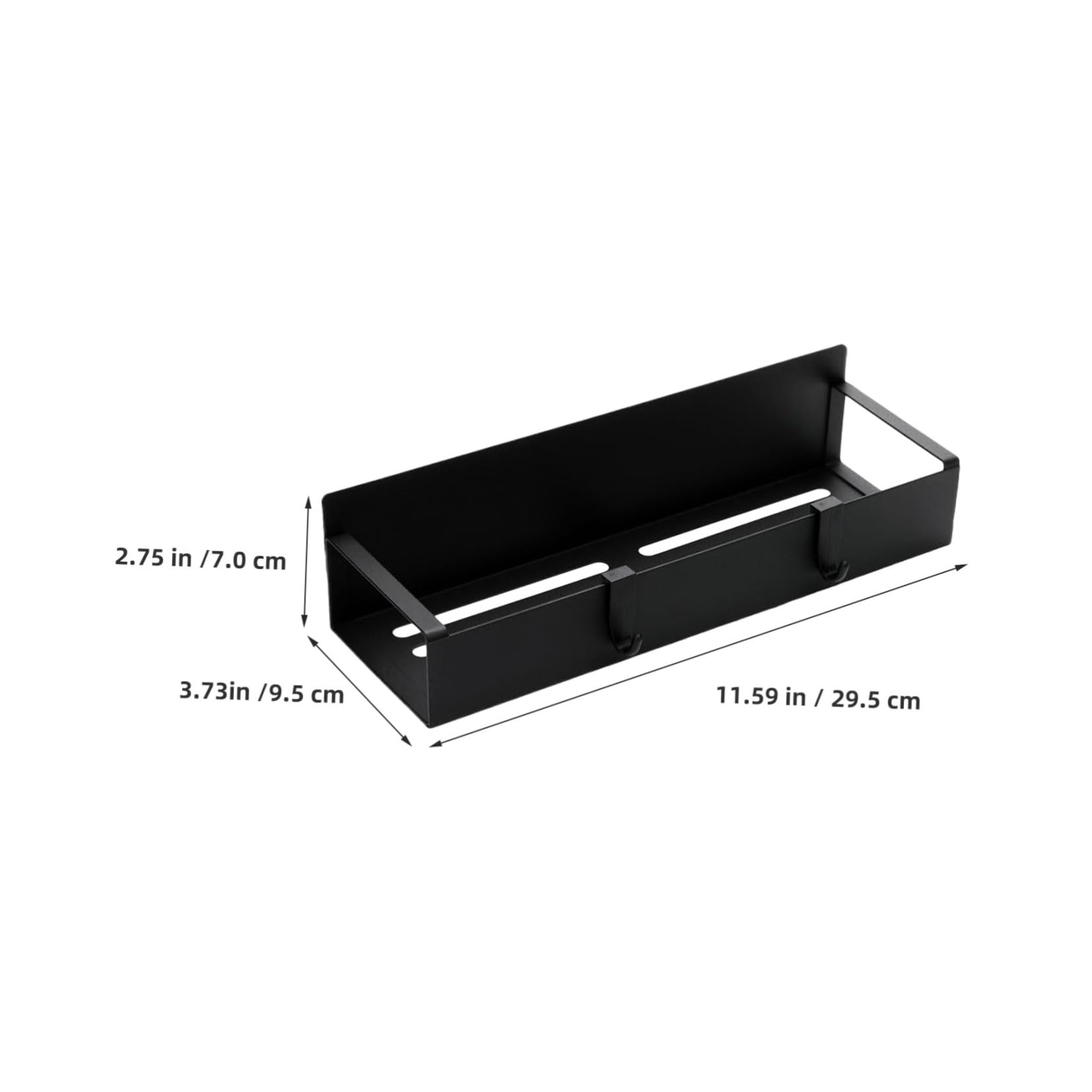 MAGICLULU 2 Stück-pack Magnetische Kühlschrankablagen aus Kohlenstoffstahl Kühlschrankmagnetregale für Gewürze Magnetischer Seitenorganizer für Küchenaufbewahrung Schwarz