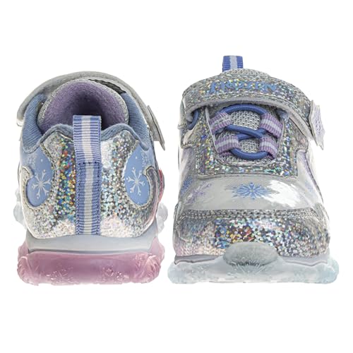 Disney Frozen Led Light Up Shoes For Girls - Princess Anna And Elsa Lightweight Breathable Tennis Running Sneakers thumb #4
