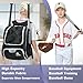 Hsmihair Baseball Bag - Baseball Backpack Holder for Baseball, Large Main Compartment,T-Ball & Softball Equipment & Gear for Youth and Adults,Holds Bats, Helmet, Gloves (Black)