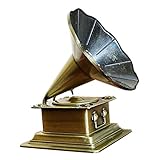  MagiDeal Kreativ Retro Grammophon Modell Plattenspieler Phonograph Antikstil Romantische Trichtergrammophon Modell Haus Büro Club Dekoration