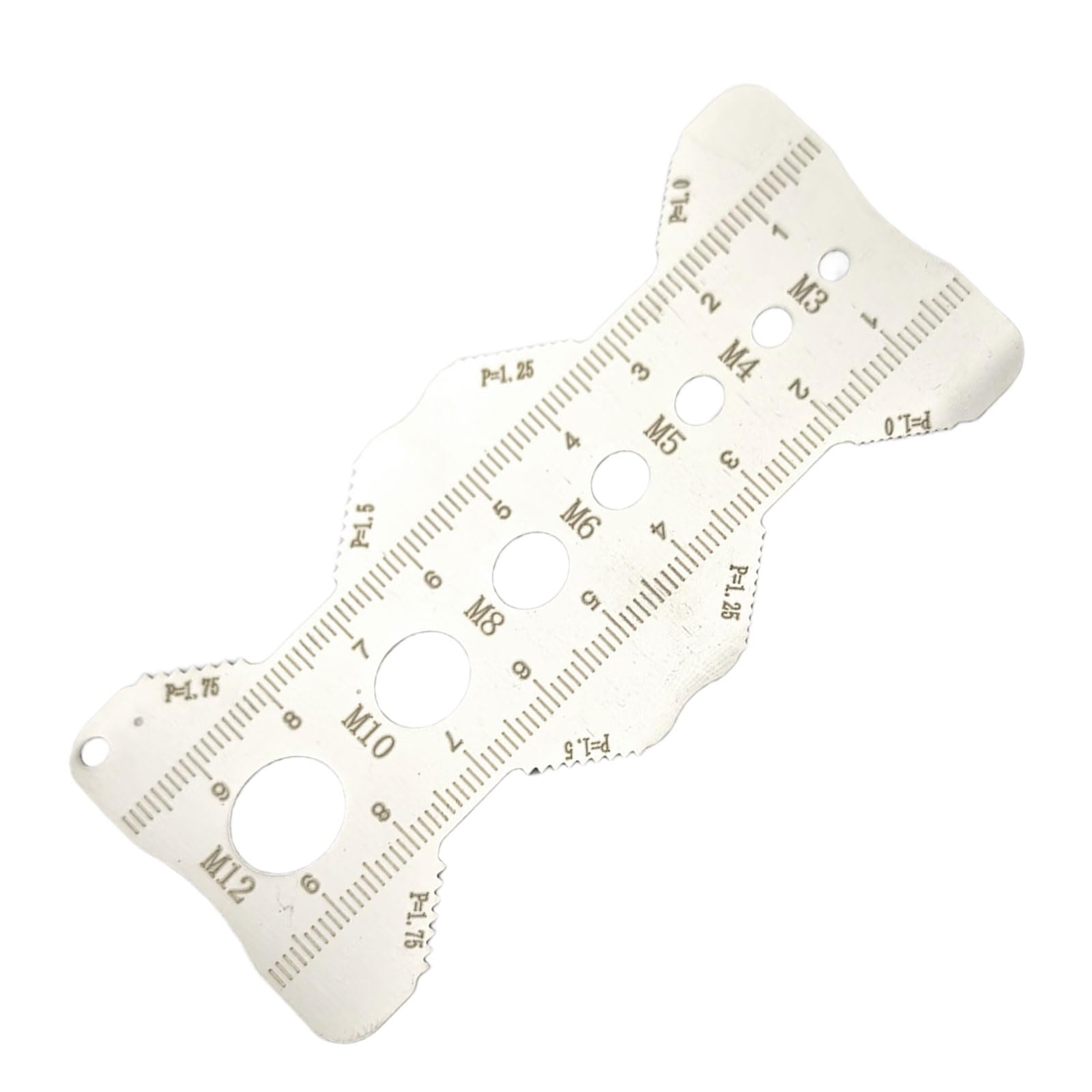 Nvoqilin 1Pc Multifunctional Etch Scale Gauge For Accurate Measurement Of Screw Thread Length And Pitches Thread Caliper