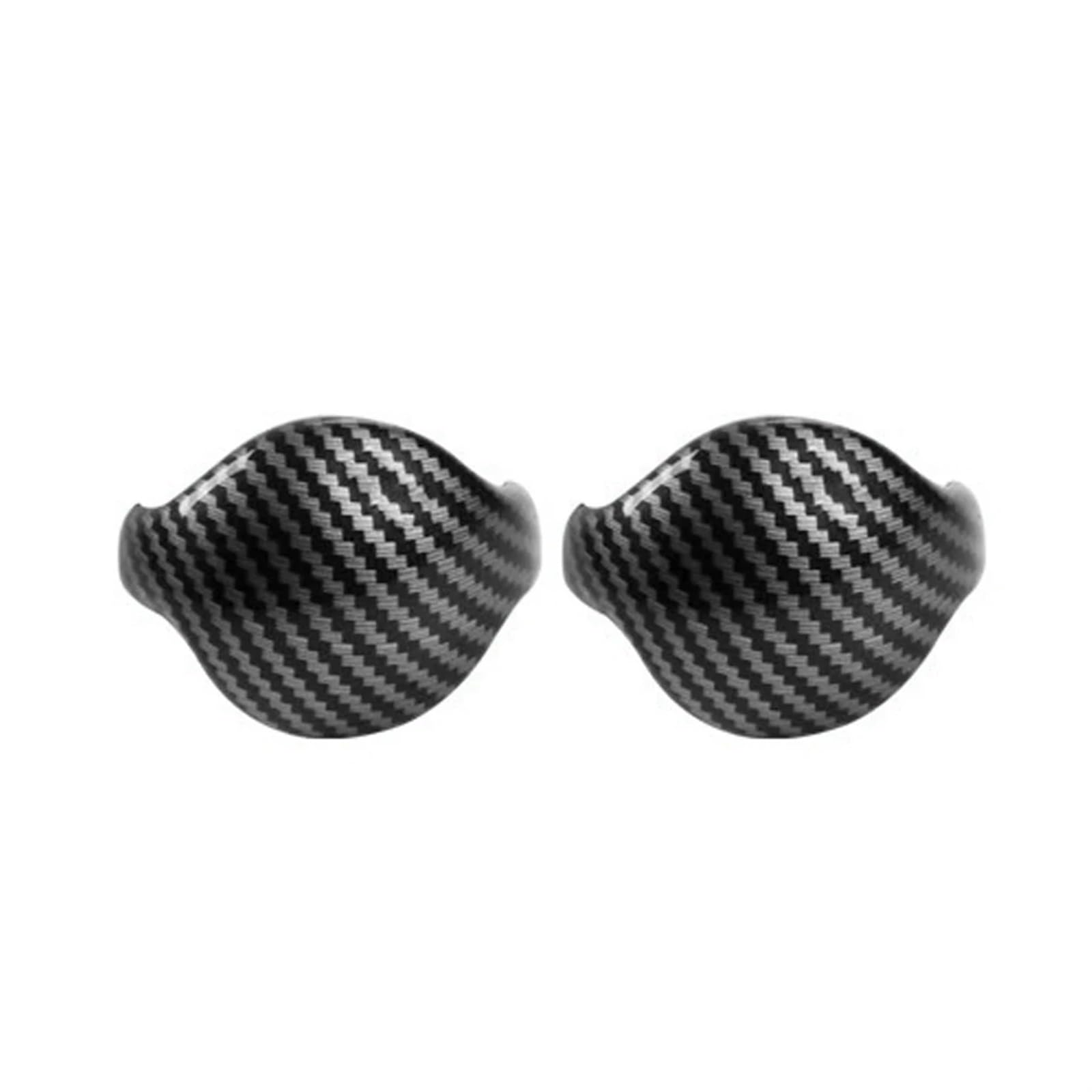 Lspbfkq Black Car Trim Interior 2Pcs For For Mustang 2015-2019 Carbon Fiber Car Interior Gear Shift Knob Trim Cover Red/Black(Black)