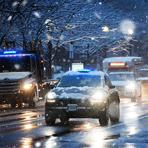Image of Nilight 12 Inch Roof Top Strobe Lights Magnetic Mount | Blue Hazard Light Emergency Safety Warning LED Flashing Light Bar 48LED 12V 24V for Cars Trucks Snow Plows