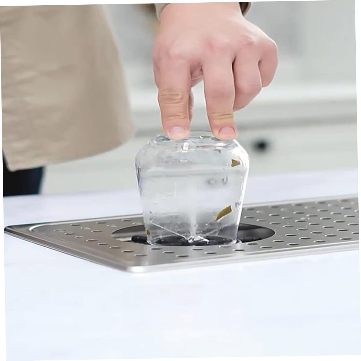 Veemoon 1juego Lavavasos De Inoxidable Rinser Automático Para Fregadero De Cocina Limpieza De Copas y Botellas Para Bares y Restaurantes