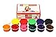 Fingerfarben für Kinder und Babys. 12 Farben je 30 ml. Ungiftig und abwaschbare Farben für Kreative Spiele und Malaktivitäten. Bastelfarben (12 x 30ml)