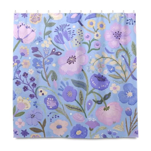 Rideau de douche en polyester de qualité supérieure motif floral 183 cm - 2