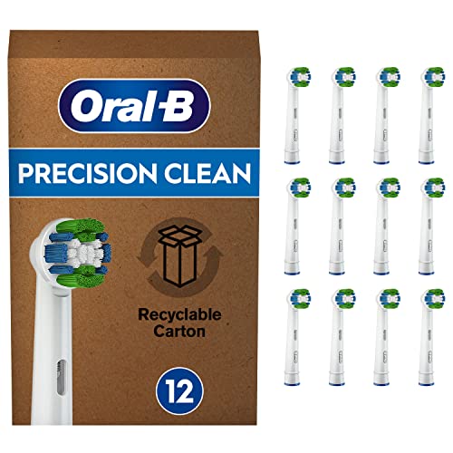 Oral-B Precision Clean, Brossettes De Rechange (Pack de 12) Pour Brosse À Dents Électrique Avec Technologie Cleanmaximiser