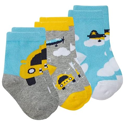 Metzuyan Cartoon Vehicles Baby Boys Socks Cover