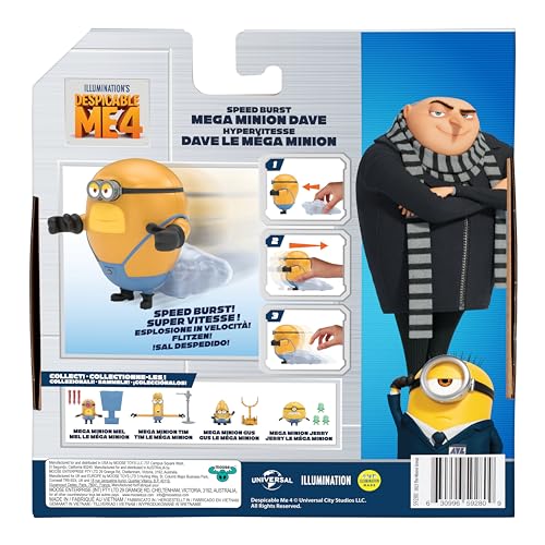 MINIONS Despicable Me 4 Speed Burst Mega Dave Action Figure, Mehrfarbig, 4.5 tum - Image 3