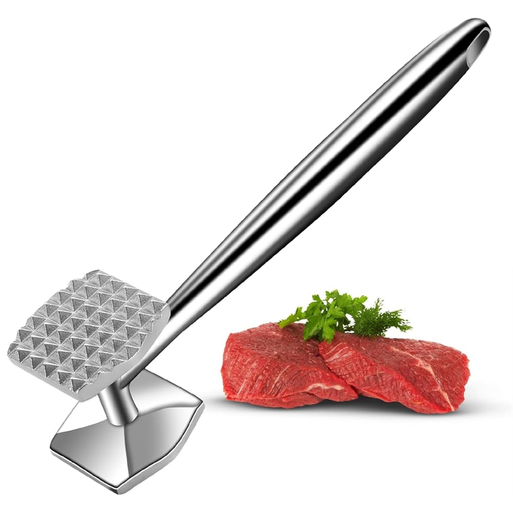 CTRLZS Meat Hammer 304 Stainless Steel for Cooking, Meat Tenderizer Tool, Kitchen Mallet, Ice Cracking,Shellfish Prep