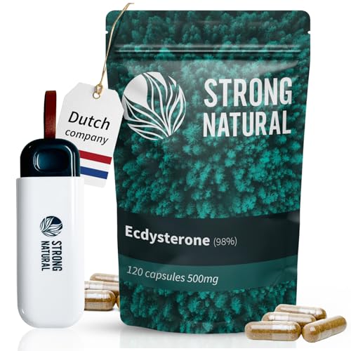 Beta-Ecdysteron - 1000mg tagedosis - Kostenlose Pillendose - 120 Kapseln - 98% maximale Reinheit von Ecdysteron - extrahiert aus der Pflanze Cyanotis arachnoidea