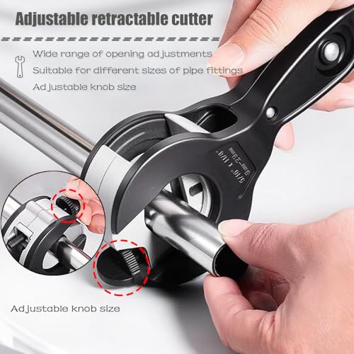 Ratcheting Tubing Cutter, Copper Pipe Cutter, Tubing Cutter 5/16" To 1 1/8", 2 in 1-360° Close Quarters Tube Compact Cutter with Deburring Tool, Pex Cutter Tool for Cutting Copper and Metal Pipes. - Image 3