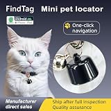 Vibbang Mini-Haustierortungsgerät für Katzen Hund, Kompatibel mit iOS & Android, Weltweite Standortverfolgung, Gepäckortung, Ortungsgerät für Haustiere und Gegenstände