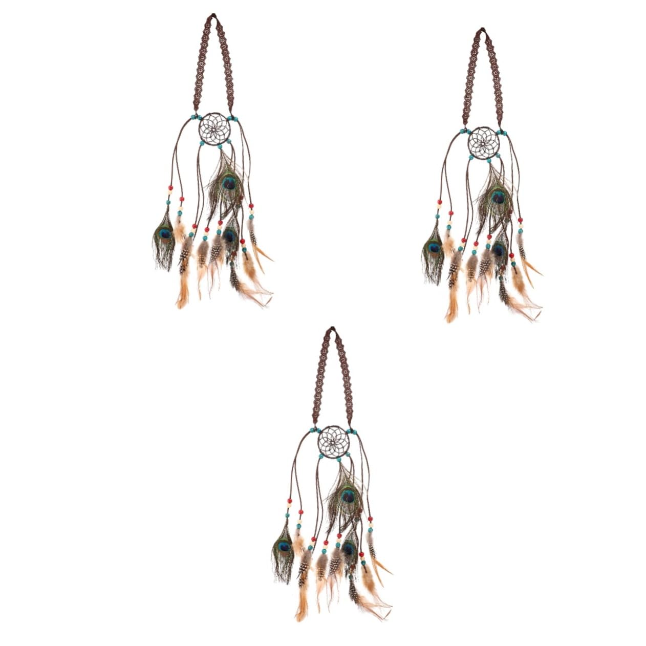 FRCOLOR 3 Diademas Elegantes Para Mujer Estilo Bohemio Estrechas Con Borlas Hechas A Mano Para Cumpleaños De Niñas.