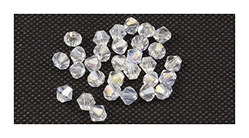Lot de 60 Cristal AB 4 mm toupies facettes (81720–17)