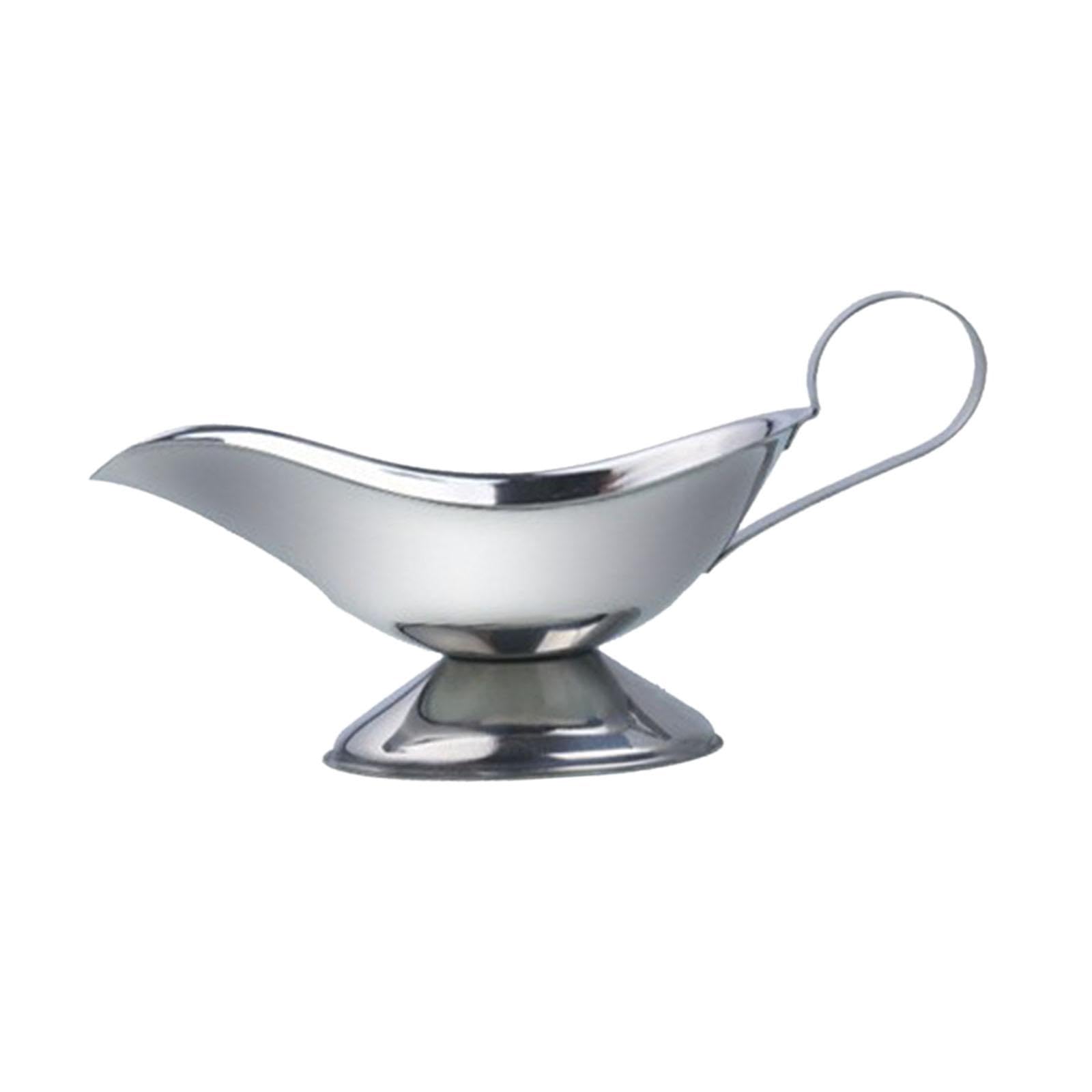 Bothyi Sauce Boat Container Saucier with Ergonomic Handle Easy to Pour Sauce Cup Sauces Pourer for Picnic BBQ Kitchen, 14cmx5.3cm