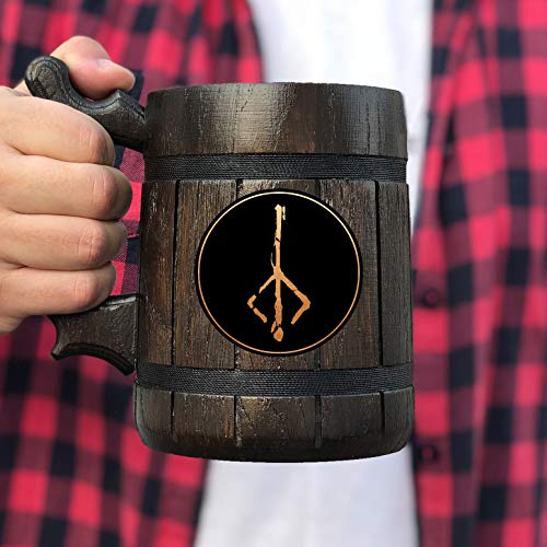 Bloodborne Beer Mug, Wood Beer Stein, Gift For Gamers, Bloodborne Wooden Beer Mug, Gift for Men, Gift for Him, Wooden Beer Tankard, Gamer Gifts for Men, Geek Gift [#211] 0.6L / 22 ounces