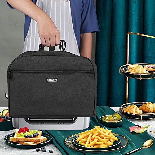 Dust Cover Compatible With Ninja Foodi Grill (Ag301, Ag302, Ag400) And Accessories,Water Resistant Air Fryer Cover With 6 Storage Pockets,Black #TOP4